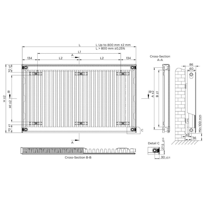 PN1130040LN0093 - Warmhaus Type 11 Panel Radiator - Coa Living