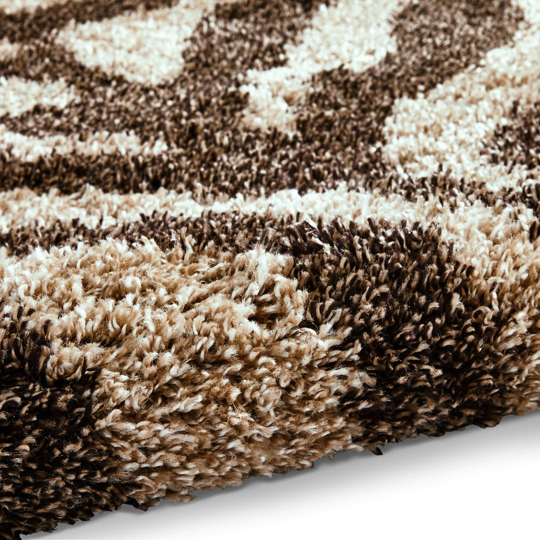 PORM289BRNBGE1217 - Portofino M289 Animal Print Shaggy Rug - Coa Living