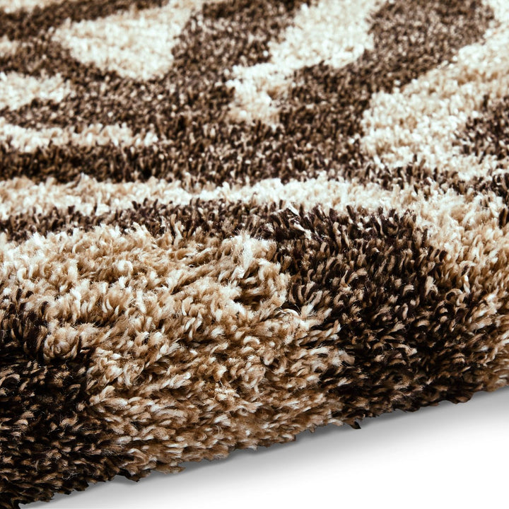 PORM289BRNBGE1217 - Portofino M289 Animal Print Shaggy Rug - Coa Living