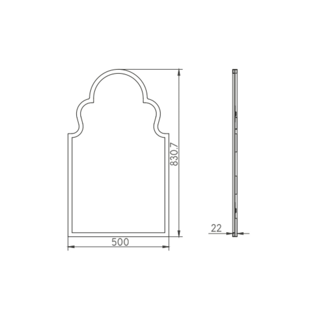 REFLECTION001 - Harrogate Victorian-Style Bathroom Mirror - Coa Living