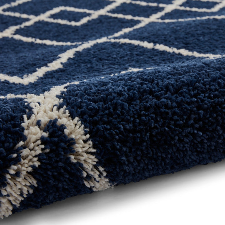 RNA638NAVY1217 - Royal Nomadic A638 Shaggy Rug - Coa Living