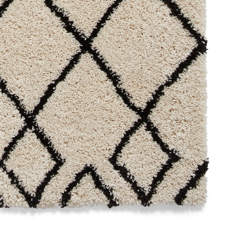 RNA638WHTBLK1217 - Royal Nomadic A638 Shaggy Rug - Coa Living