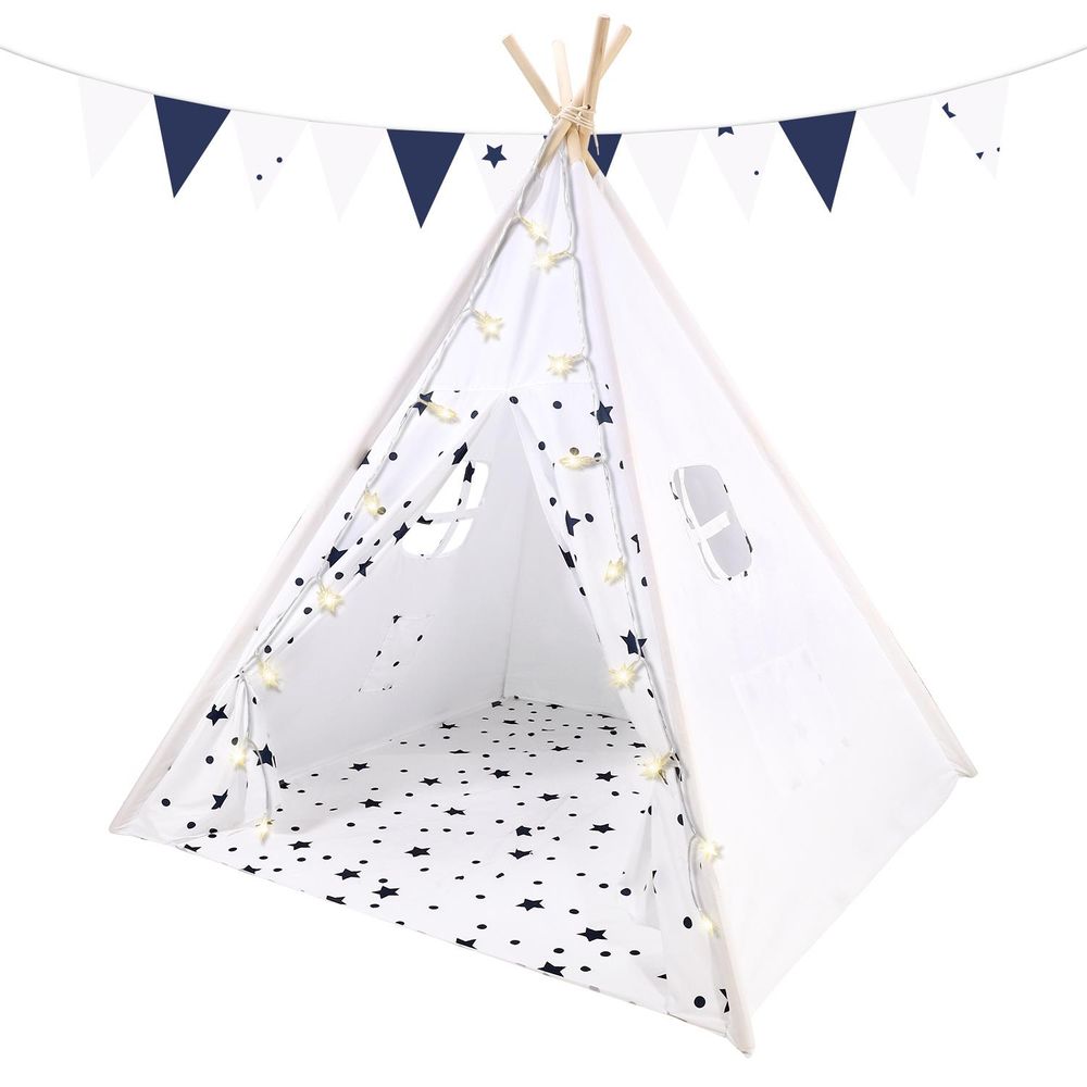 S035873713 - Tjald Kids Teepee Cotton Canvas Play Tents - Coa Living