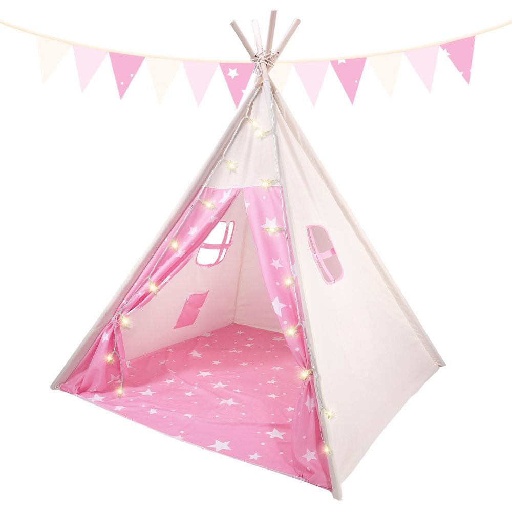 S035873775 - Tjald Kids Teepee Cotton Canvas Play Tents - Coa Living