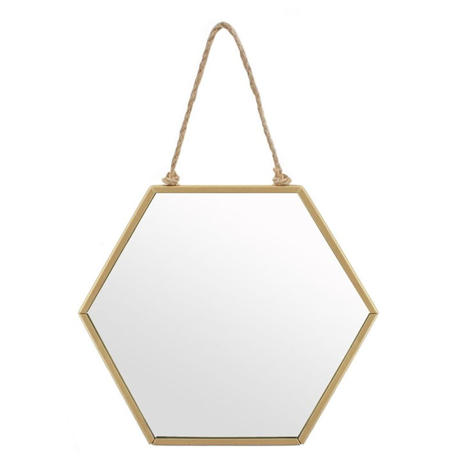 S03720042 - Small Gold Geometric Mirror - Coa Living