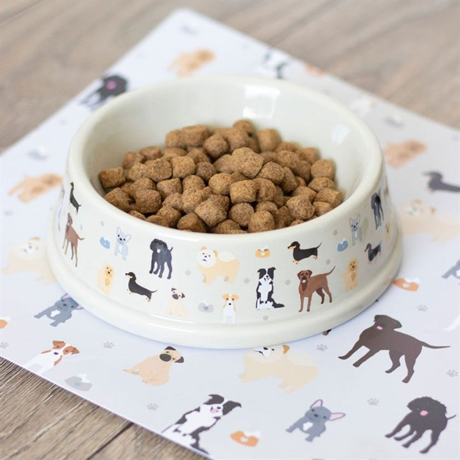 S03720525 - Dog Print Food Bowl - Coa Living