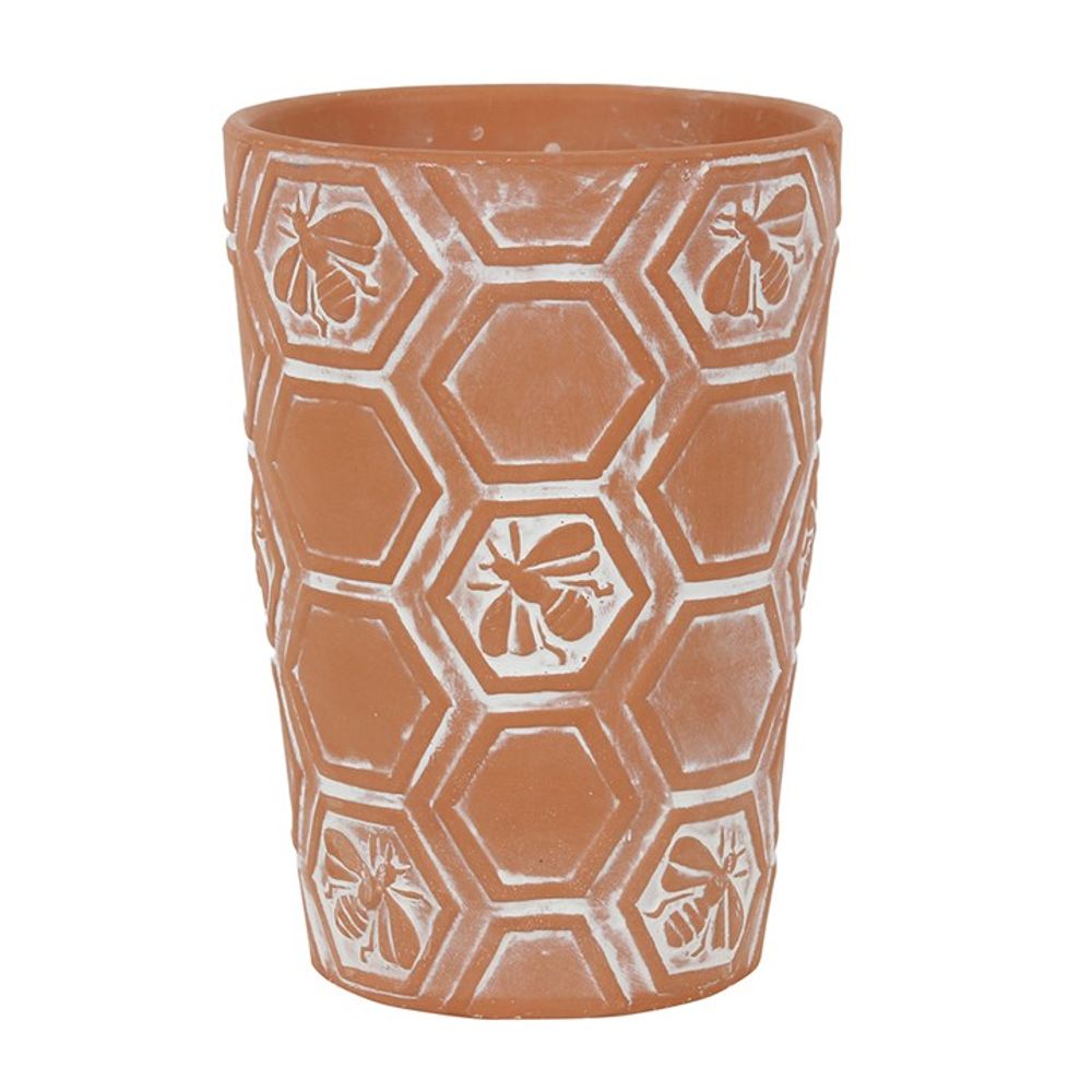 S03720621 - Large Terracotta Bee and Honeycomb Plant Pot - Coa Living