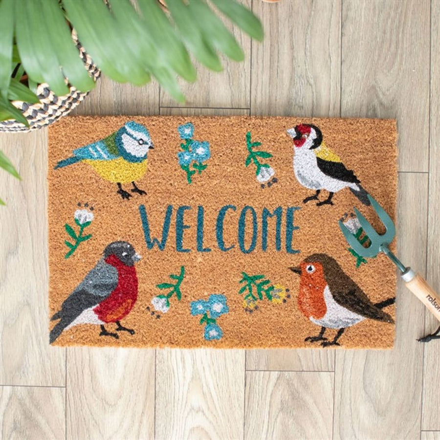 S03720765 - Natural British Garden Birds Doormat - Coa Living