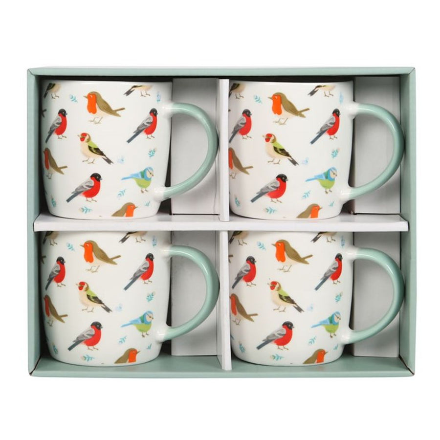 S03721965 - Set of 4 Garden Bird Mugs - Coa Living