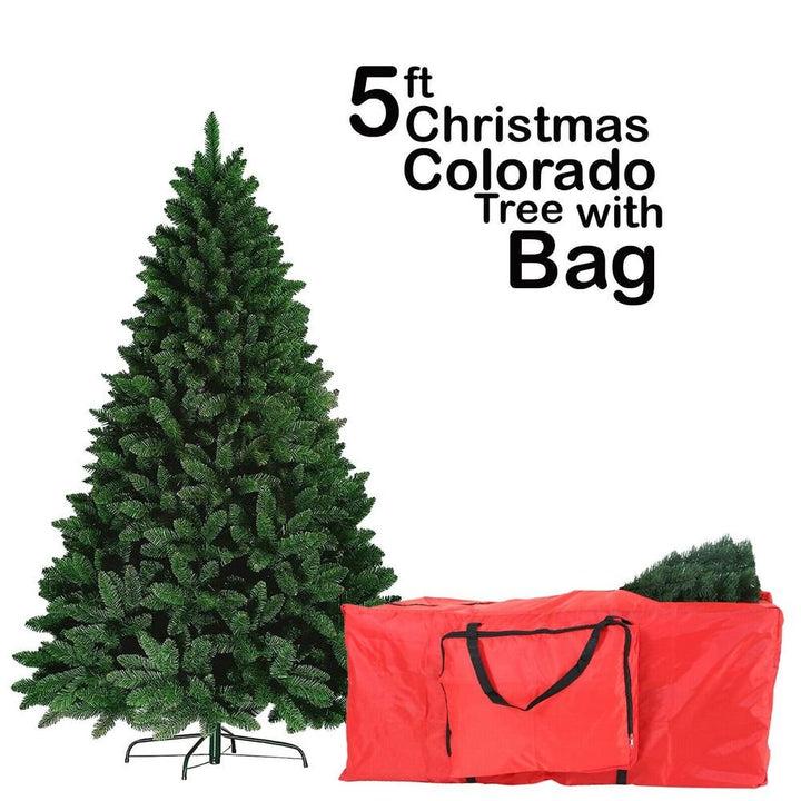 S0671051372 - Artificial Christmas Tree 150cm 5FT Colorado Green with Bag - Coa Living