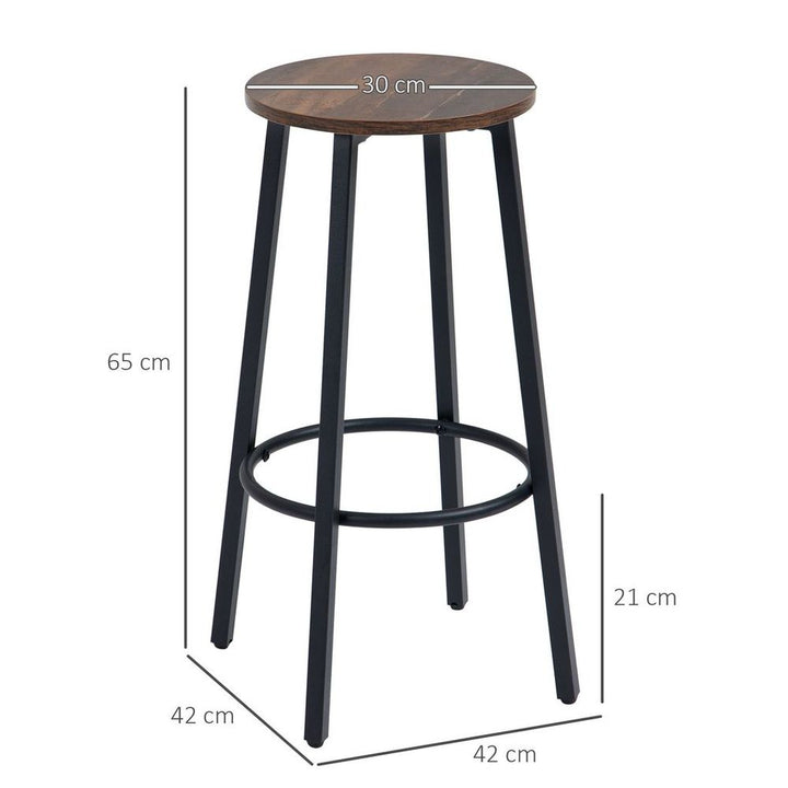 S0671148955 - Otto Set of 2 Industrial Style Counter Height Bar Stools - Coa Living