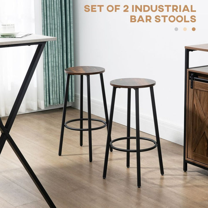 S0671148955 - Otto Set of 2 Industrial Style Counter Height Bar Stools - Coa Living