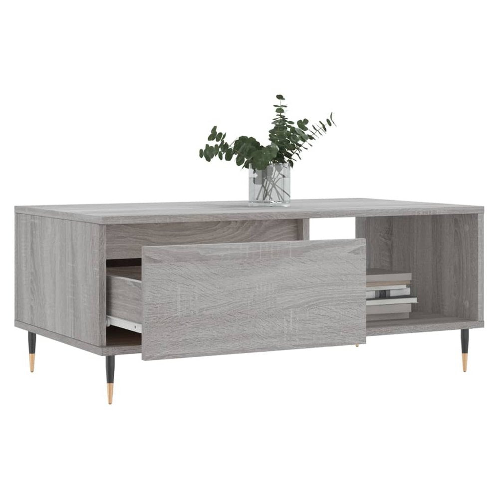 S0671359330 - Grigio Grey Wood Grain 90cm Rectangular Coffee Table - Coa Living