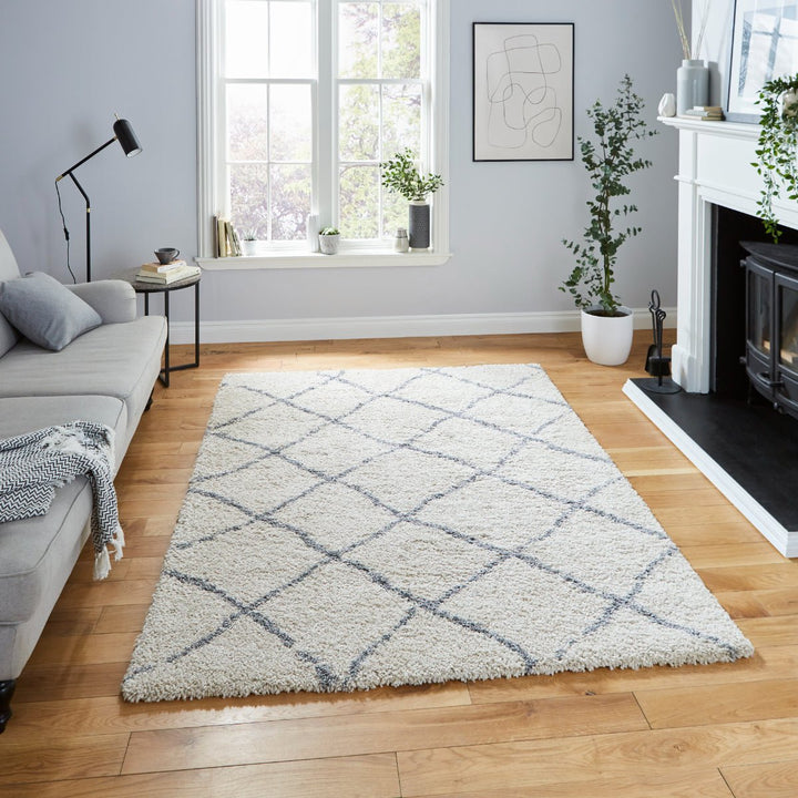 SCBG257CRMGRY1217 - Scandi Berber G257 Shaggy Rug - Coa Living