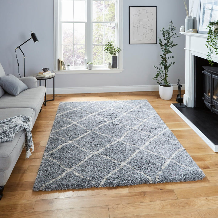 SCBG257GRYCRM1217 - Scandi Berber G257 Shaggy Rug - Coa Living