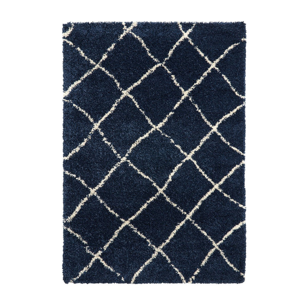 SCBG257NVYCRM1217 - Scandi Berber G257 Shaggy Rug - Coa Living