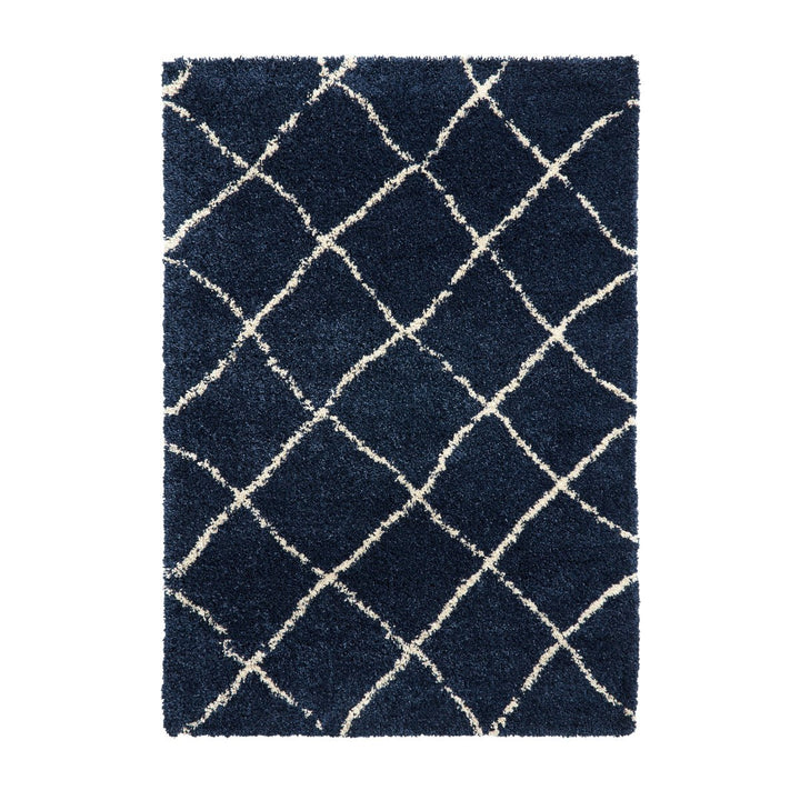 SCBG257NVYCRM1217 - Scandi Berber G257 Shaggy Rug - Coa Living