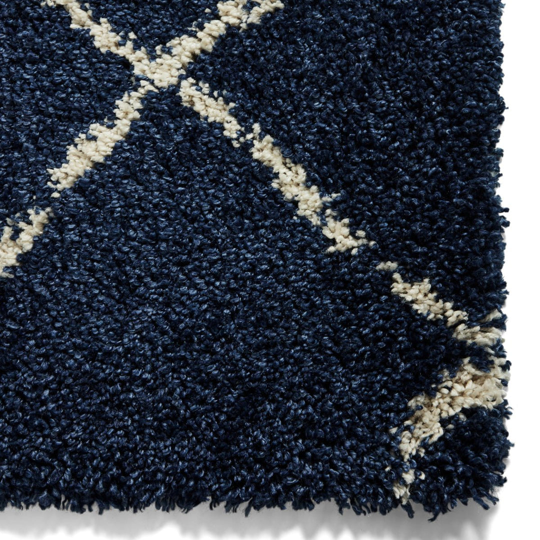 SCBG257NVYCRM1217 - Scandi Berber G257 Shaggy Rug - Coa Living