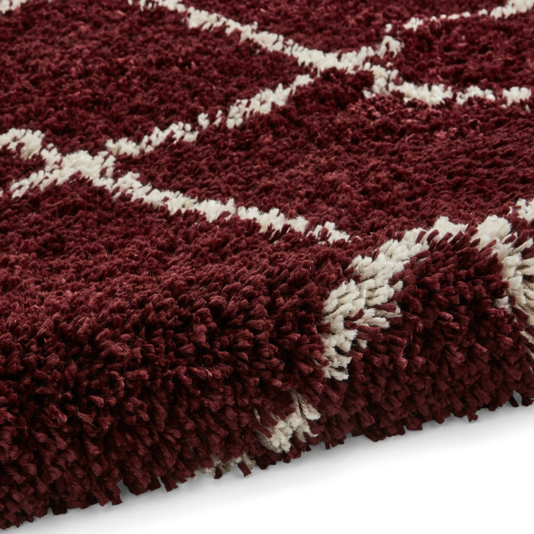 SCBG257REDCRM1217 - Scandi Berber G257 Shaggy Rug - Coa Living