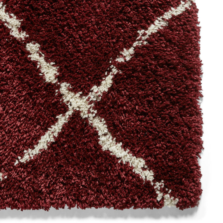 SCBG257REDCRM1217 - Scandi Berber G257 Shaggy Rug - Coa Living