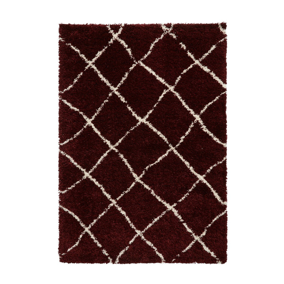 SCBG257REDCRM1217 - Scandi Berber G257 Shaggy Rug - Coa Living