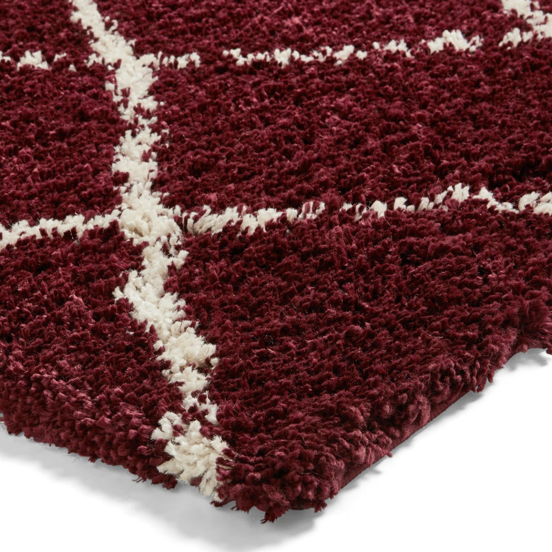 SCBG257REDCRM1217 - Scandi Berber G257 Shaggy Rug - Coa Living