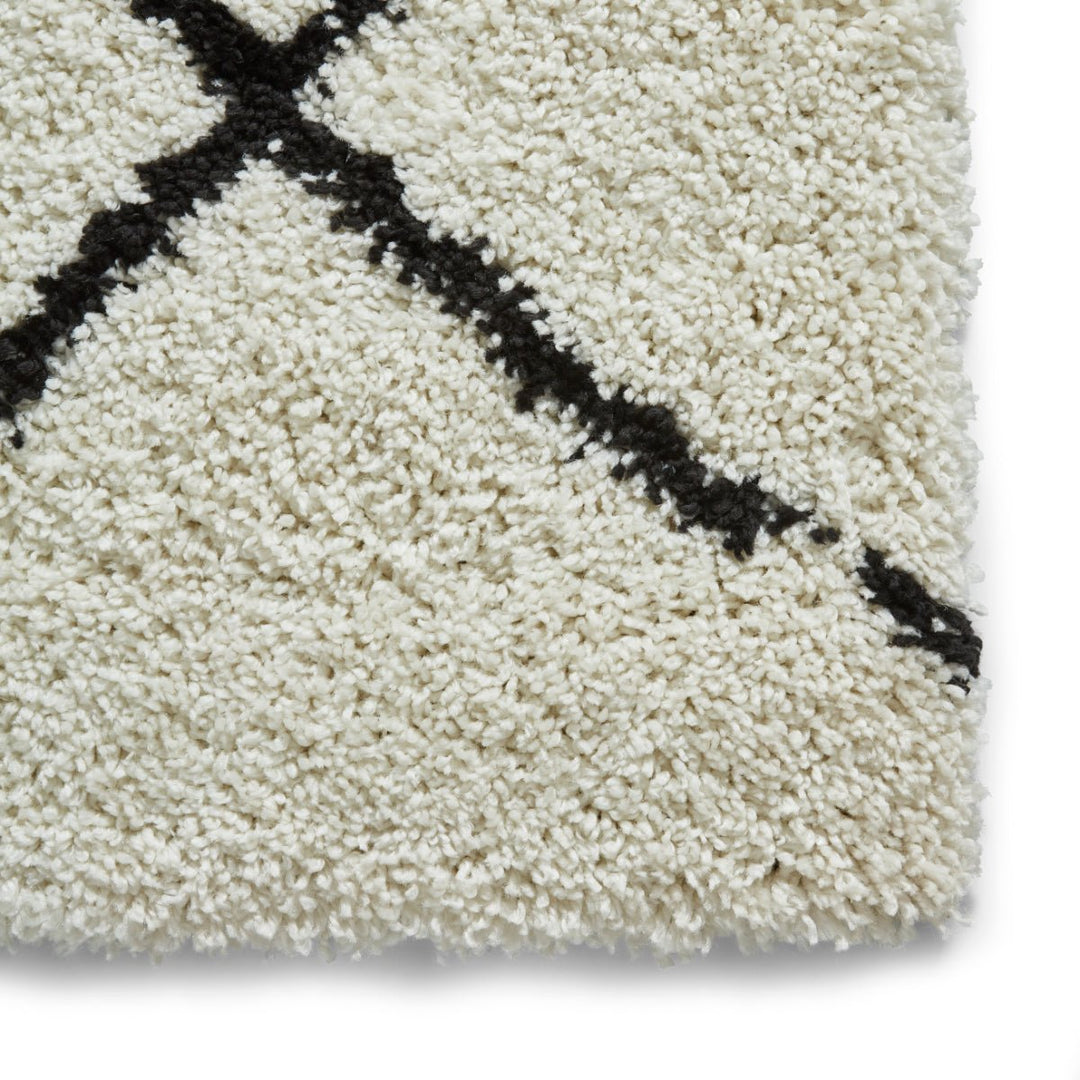 SCBG257WHTBLK1217 - Scandi Berber G257 Shaggy Rug - Coa Living