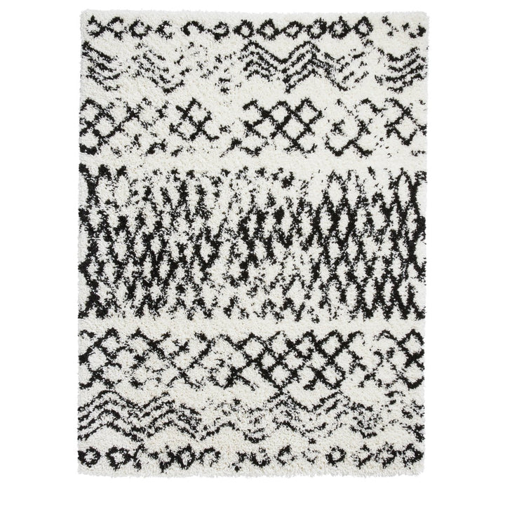 SCBG271WHTBLK1217 - Scandi Berber G271 Shaggy Rug - Coa Living