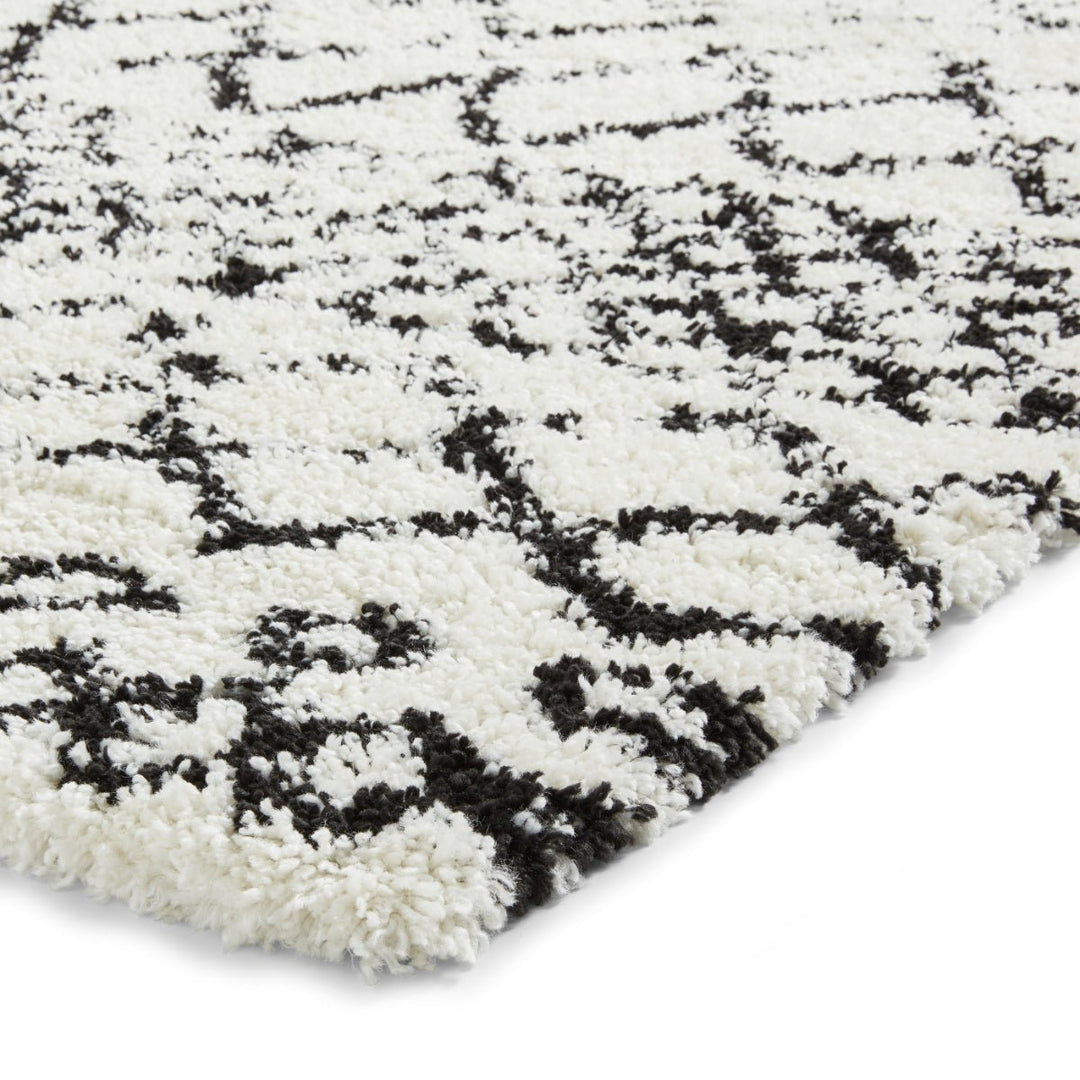 SCBG272WHTBLK1217 - Scandi Berber G272 Shaggy Rug - Coa Living