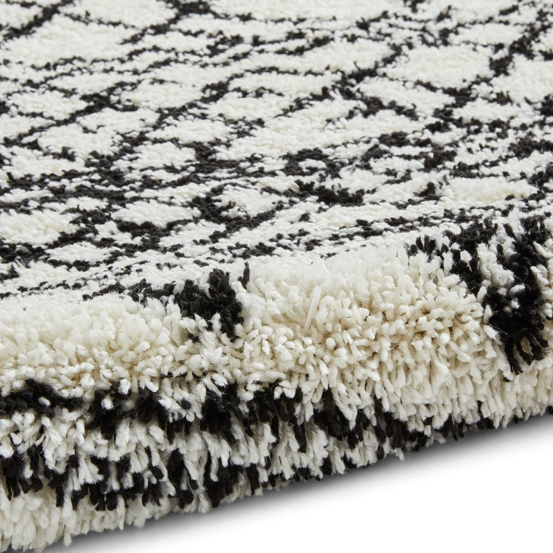 SCBG274WHTBLK1217 - Scandi Berber G274 Shaggy Rug - Coa Living