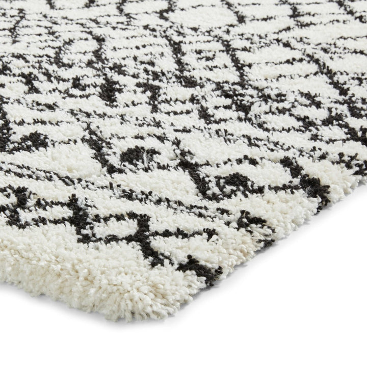 SCBG274WHTBLK1217 - Scandi Berber G274 Shaggy Rug - Coa Living