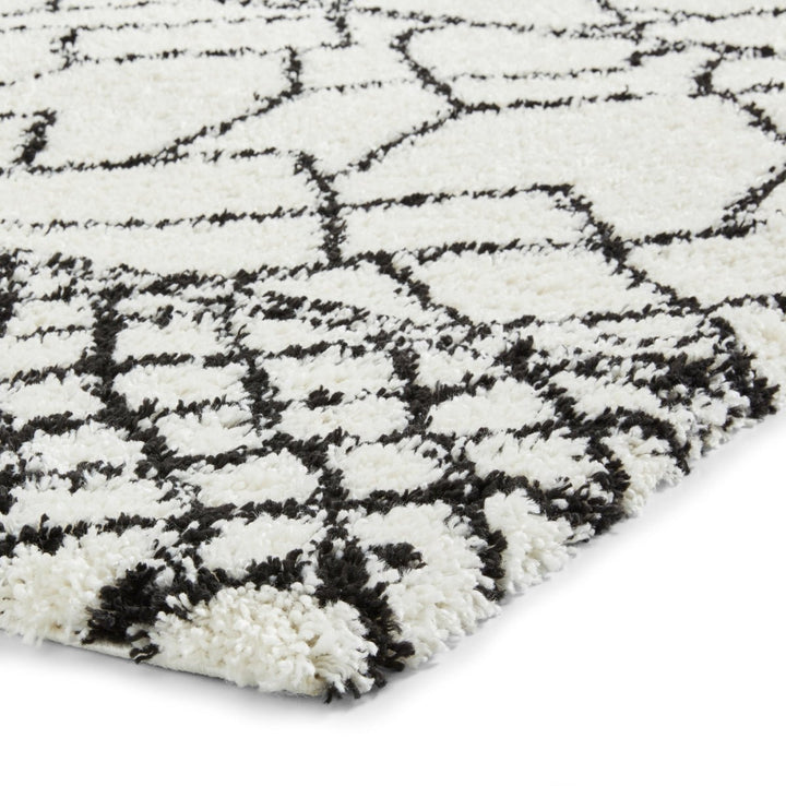 SCBG276WHTBLK1217 - Scandi Berber G276 Shaggy Rug - Coa Living