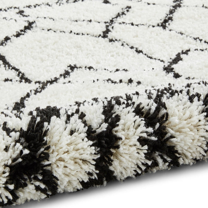 SCBG276WHTBLK1217 - Scandi Berber G276 Shaggy Rug - Coa Living