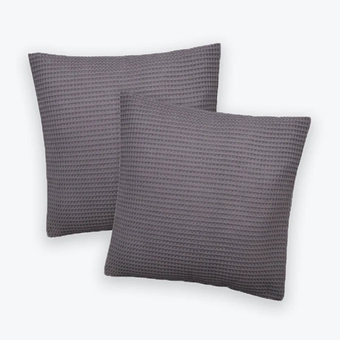 SEDONAWAFFLESMALLGREY - Hotel Waffle Cushion Covers - Coa Living