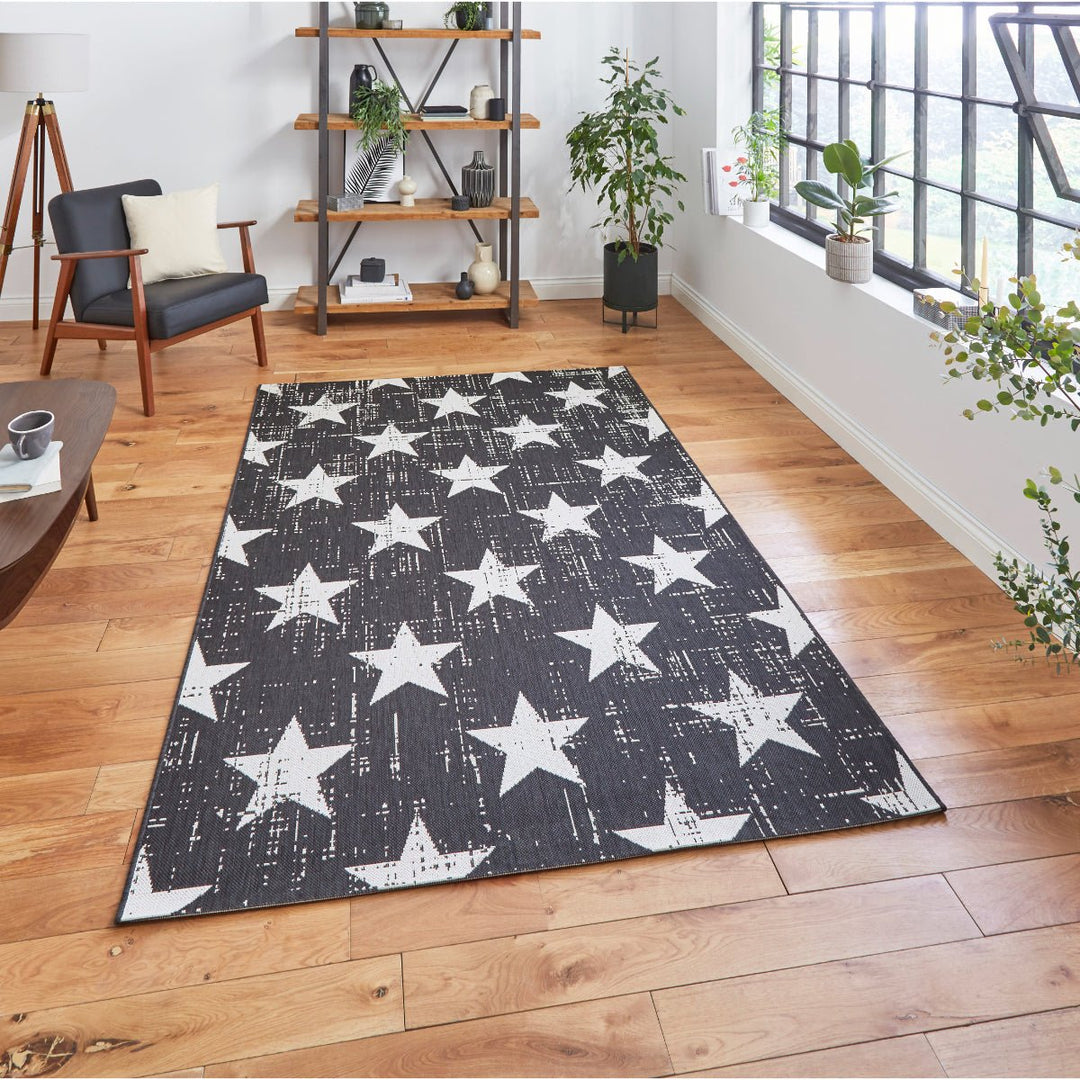 SM48648BLKWHT1217 - Santa Monica 48648 Indoor/Outdoor Rug - Coa Living