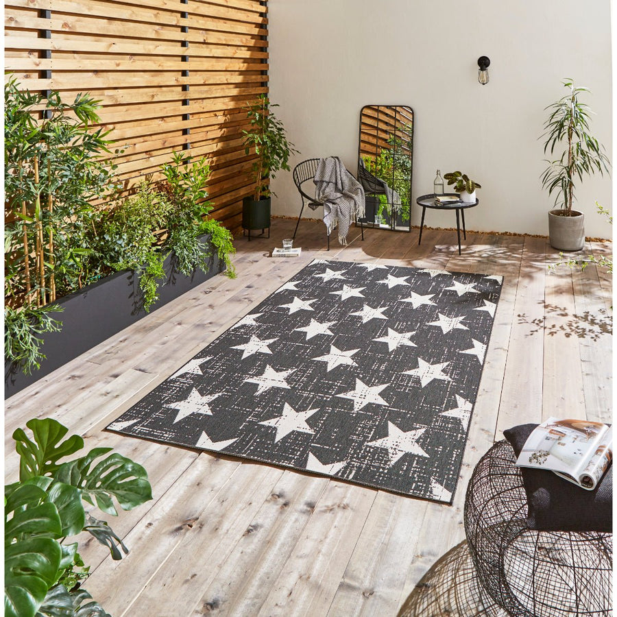 SM48648BLKWHT1217 - Santa Monica 48648 Indoor/Outdoor Rug - Coa Living