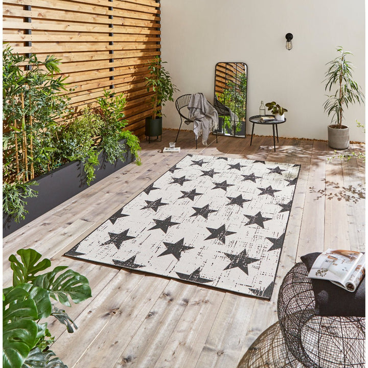 SM48648WHTBLK1217 - Santa Monica 48648 Indoor/Outdoor Rug - Coa Living