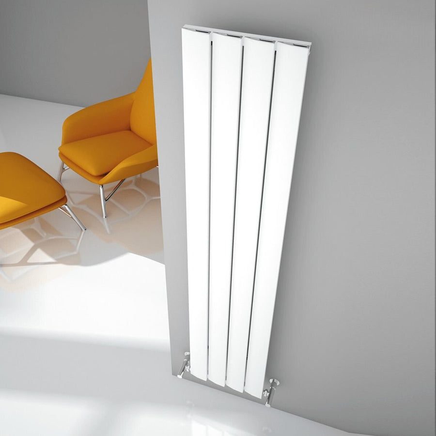 STP 0280180003 TXW - Carisa Step Vertical Aluminium Central Heating Radiator in Textured White - Coa Living