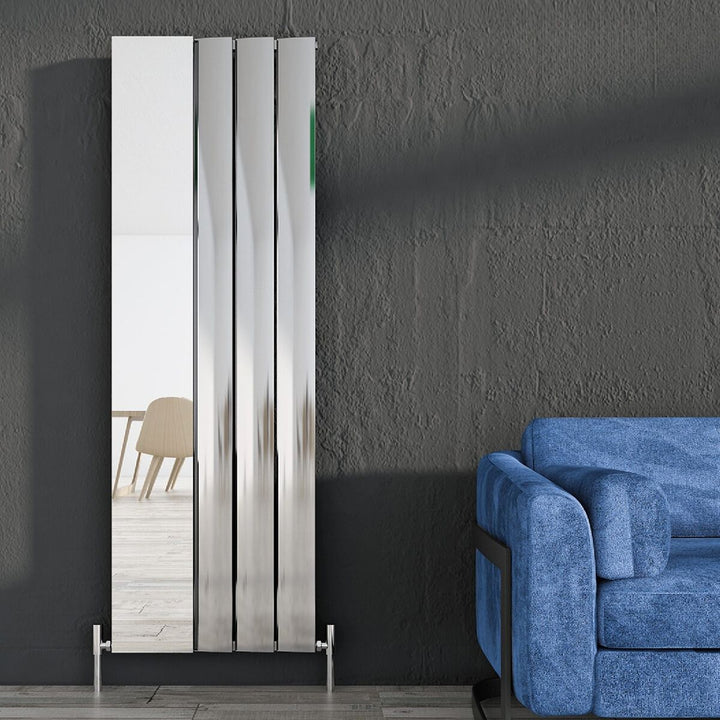 STP 0470180005 PLS - Carisa Step Central Heating Radiator with Mirror in Polished Anodised Aluminium - Coa Living