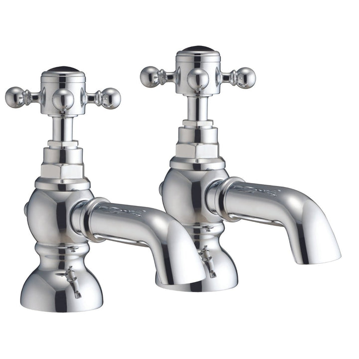 TAP195 - Harrogate Bath Pillar Taps in Chrome - Coa Living