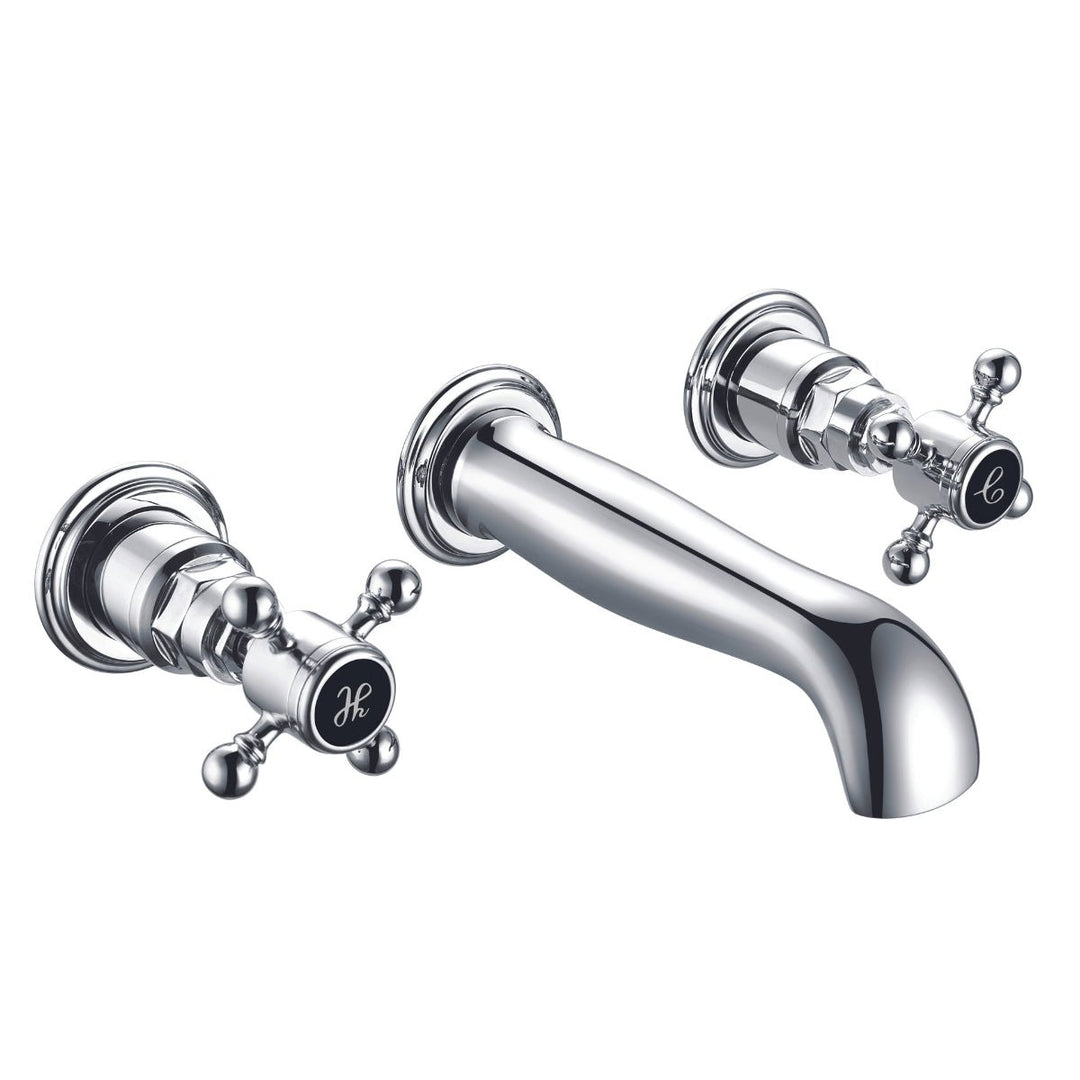 TAP197 - Harrogate Wall-Mounted Basin Mixer Tap in Chrome - Coa Living