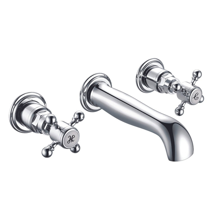 TAP197 - Harrogate Wall-Mounted Basin Mixer Tap in Chrome - Coa Living