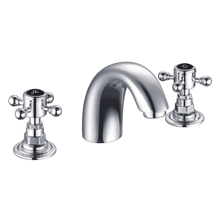 TAP198 - Harrogate 3 Hole Basin Mixer Tap in Chrome - Coa Living