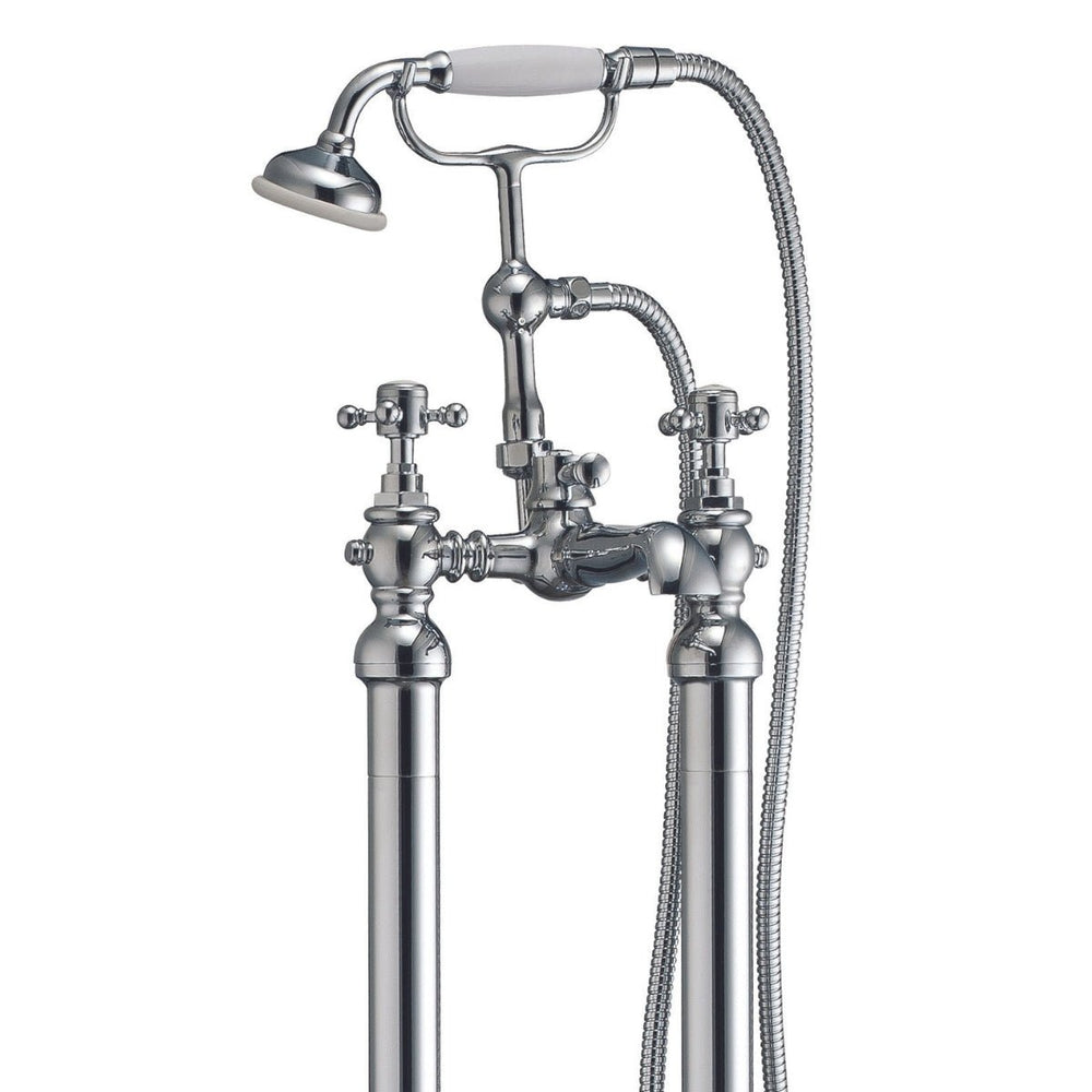 TAP199 - Harrogate Freestanding Bath Shower Mixer in Chrome - Coa Living