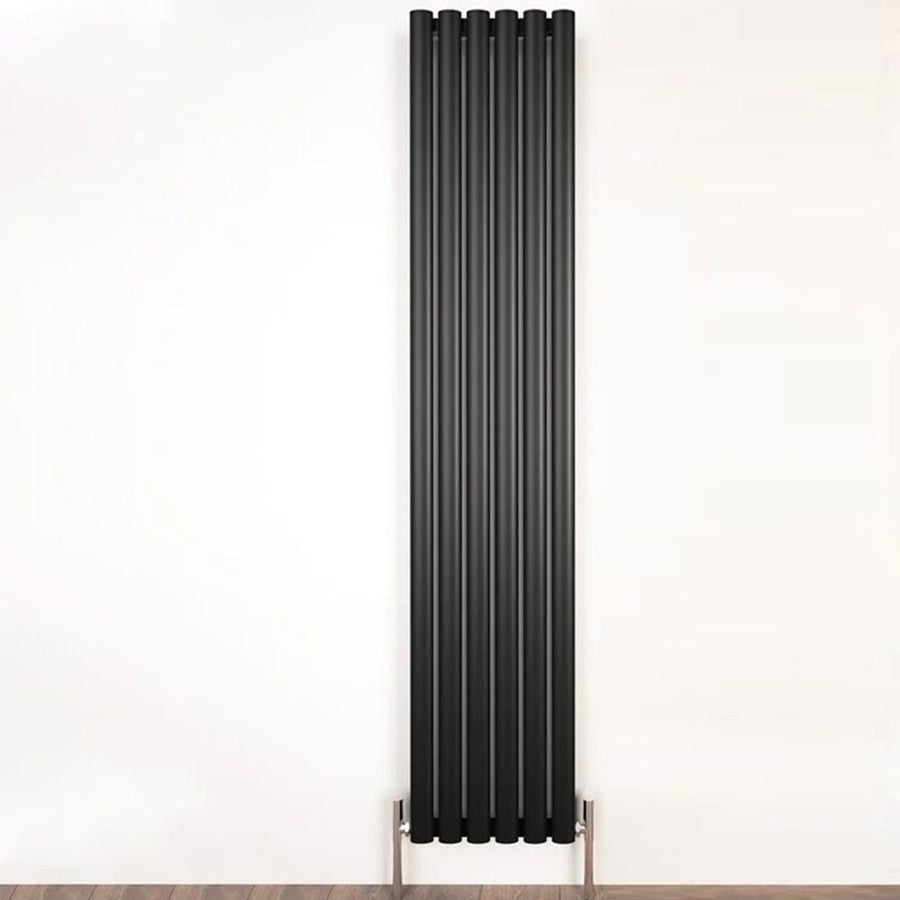 TLD 0350180006 TXB - Carisa Tallis Double Aluminium Central Heating Radiator in Textured Black - Coa Living