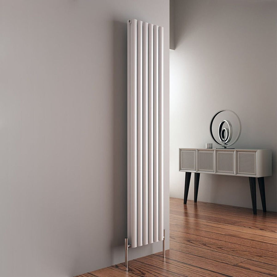 TLD 0350180006 TXW - Carisa Tallis Double Aluminium Central Heating Radiator in Textured White - Coa Living