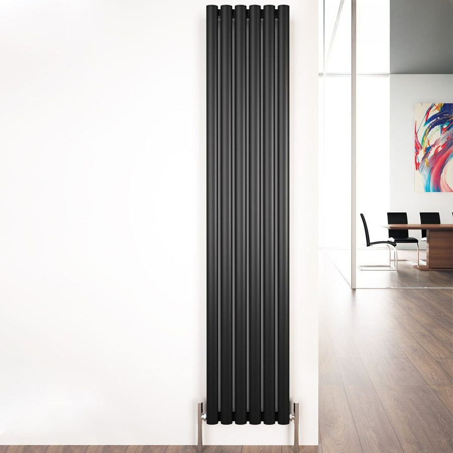 TLL 0350180006 TXB - Carisa Tallis Aluminium Central Heating Radiator in Textured Black - Coa Living