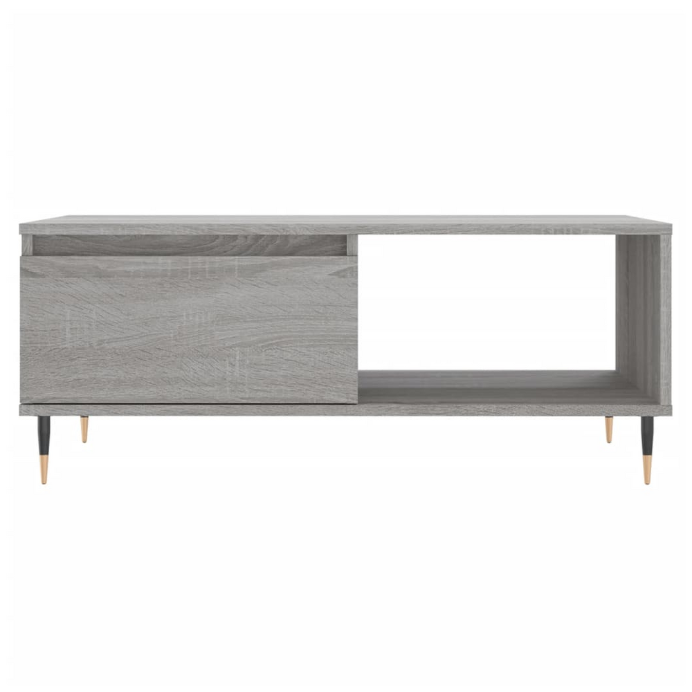 Grigio Grey Wood Grain 90cm Rectangular Coffee Table