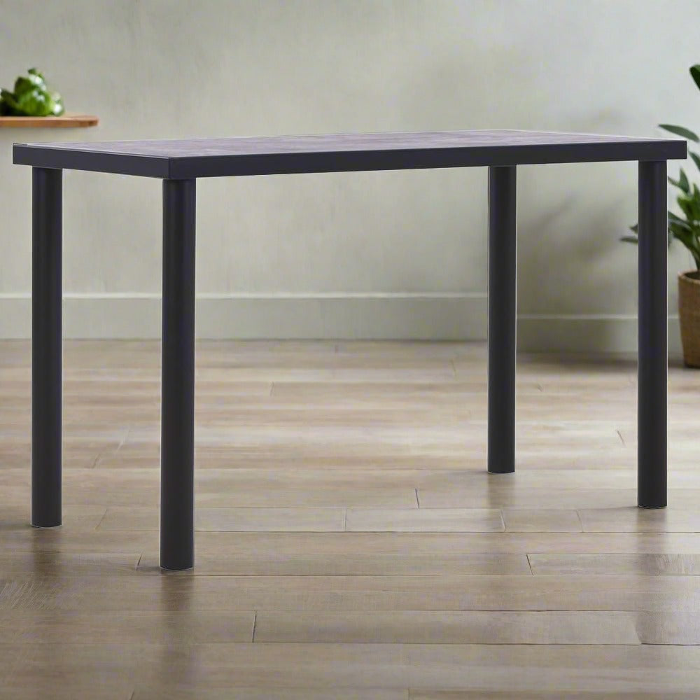 V0671186706 - Henry Concrete Grey Dining Table with Black Legs in 5 Sizes - Coa Living