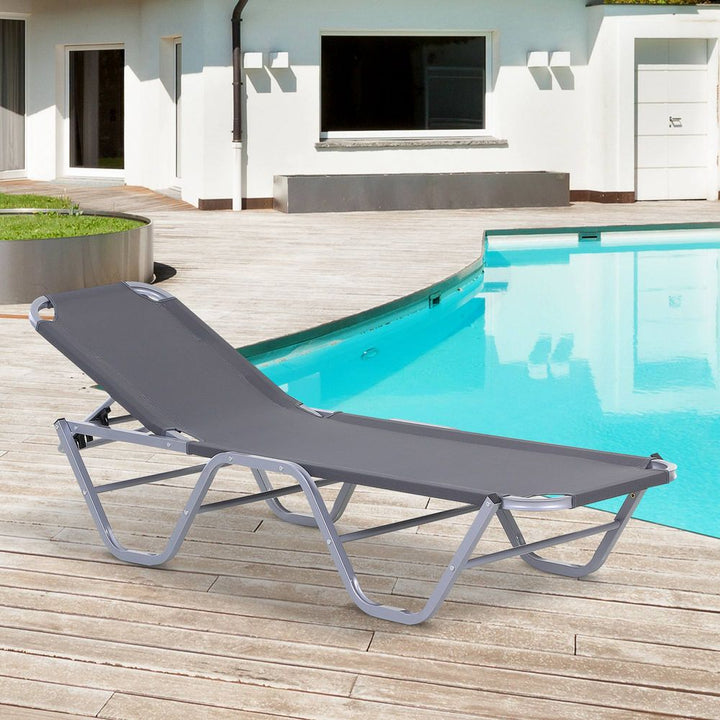 V067942400 - 5-Position Sun Lounger Recliner with Adjustable Backrest - Coa Living